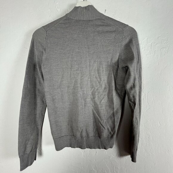 346 Brooks Brothers Womens Gray V-Neck Sweater Merino Wool Size Small Pullover - Picture 2 of 7